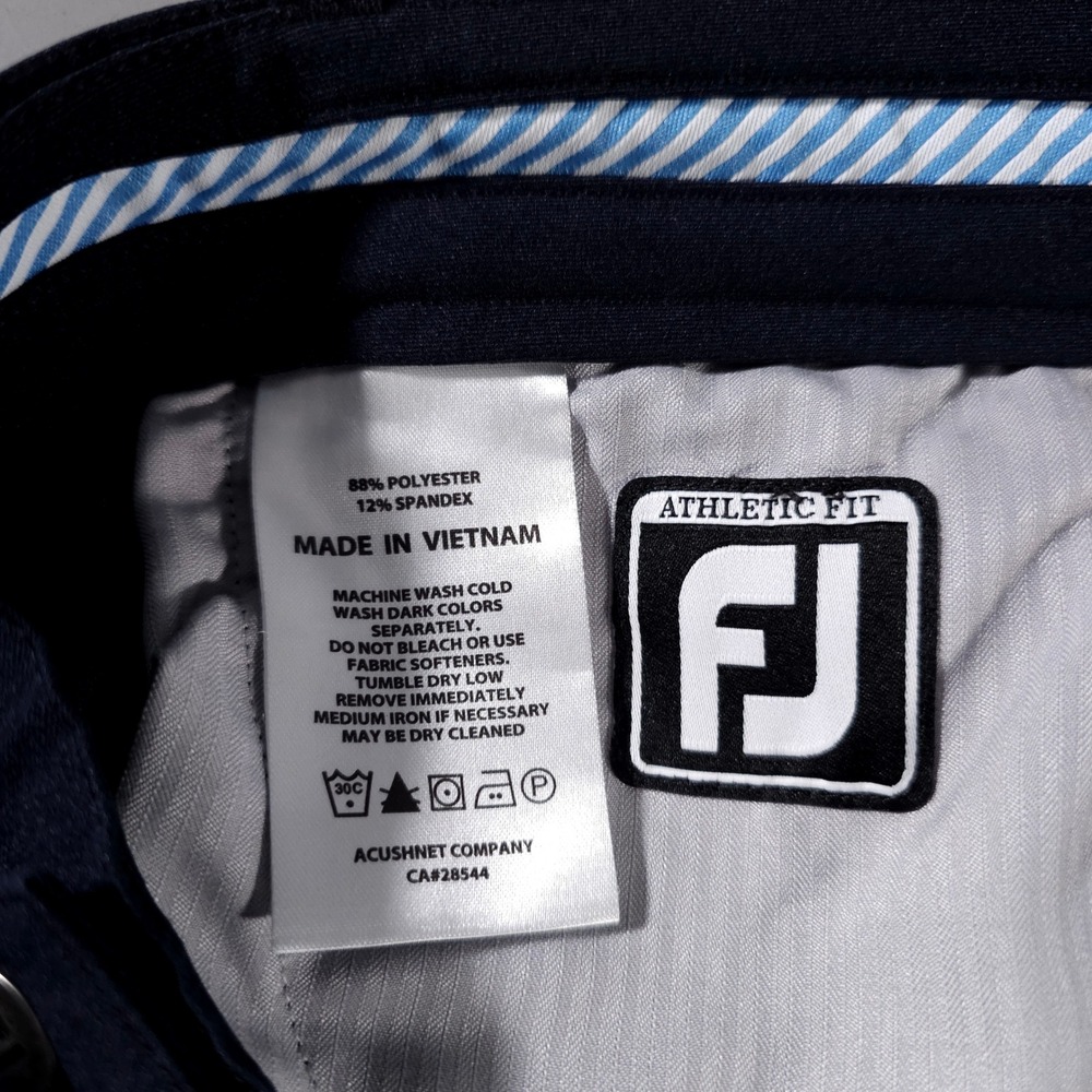 FootJoy Golf Pants Mens 38x32 Navy Blue Athletic Fit Performance Trousers - Picture 4 of 8